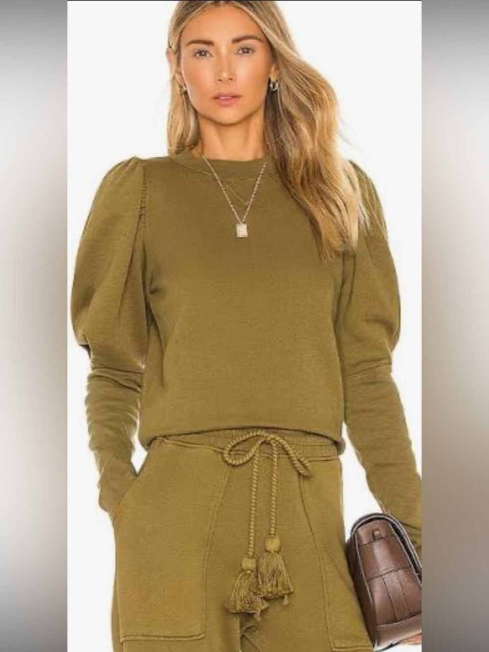 Ulla Johnson Philo Olive Green Knit Sweater